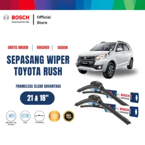 Bosch Sepasang Wiper Mobil Toyota Rush Frameless Clear Advantage 21″ & 18″