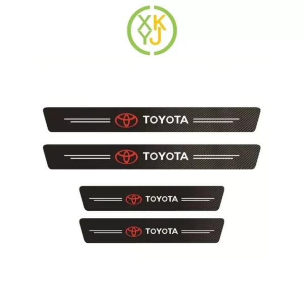 XYKJ 4PCS Sill Plate Mobil Stiker Pelindung Melindungi Carbon Fiber Sticker Stiker Pelindung - Image 10