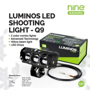 LUMINOSLED Lampu Tembak 37W 3 Mata SQL Mini Laser Projector Shooting Mobil Truk Q9 – NINE AUTOSERIES