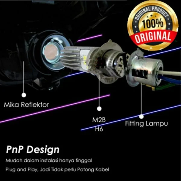 Lampu LED motor depan matic bebek TURBO TERANG untuk semua motor - Image 3