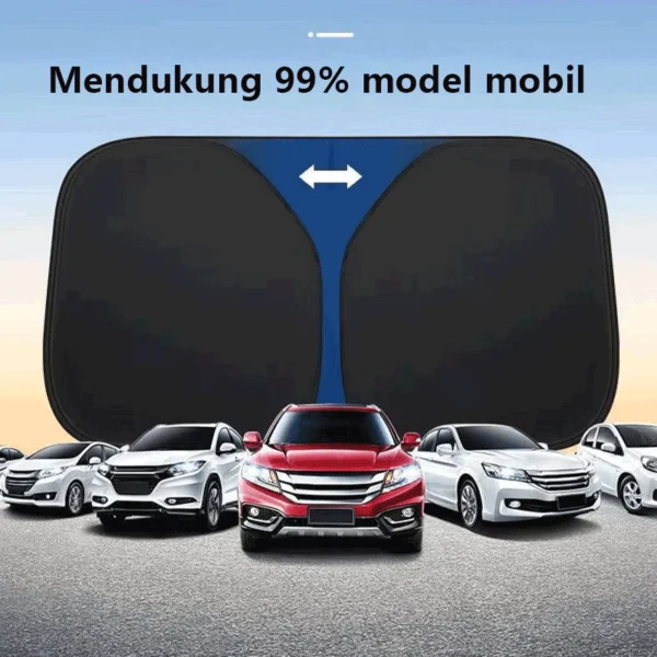 ZACRO Payung Pelindung Anti Panas Mobil Kaca Depan / sunshade front mobil / Ukuran terbuka 145x80cm - Image 9