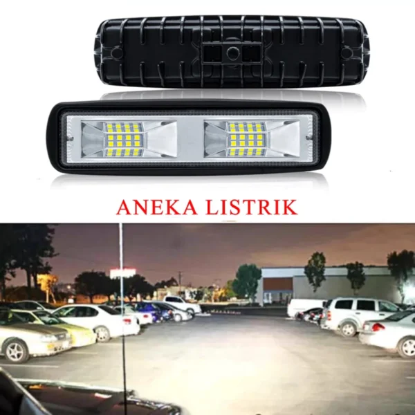 LAMPU LED TEMBAK MOBIL MOTOR 12-80V 6 MATA 16 MATA 24 MATA 28 MATA CREE SOROT KABUT LED BAR CREE - Image 10