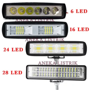 LAMPU LED TEMBAK MOBIL MOTOR 12-80V 6 MATA 16 MATA 24 MATA 28 MATA CREE SOROT KABUT LED BAR CREE