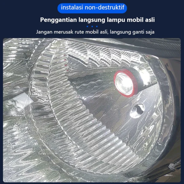 ZACRO Lampu Led Mobil Dan Motor H4 Mini PJECTOR PROJIE Y7D SUPER BRIGHT 50 Watt/Dengan kipas angin - Image 3