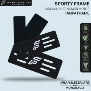 Framelessplate Motor Dudukan Plat (CLEAN LOOK)