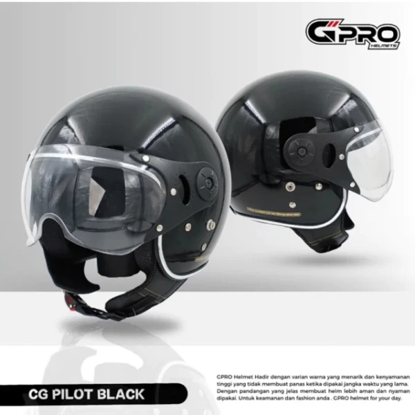Helm CG Pilot Bogo Dewasa Ori Classic Full Leher Dewasa Warna Terkini / Terbaru SNI #8 - Image 2