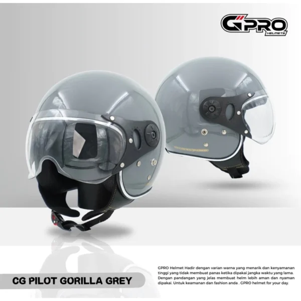 Helm CG Pilot Bogo Dewasa Ori Classic Full Leher Dewasa Warna Terkini / Terbaru SNI #8 - Image 4