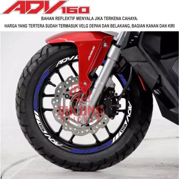 Stiker Lis Velg Motor Honda ADV 160 Cutting Sticker Variasi Pelek Keren - Image 3