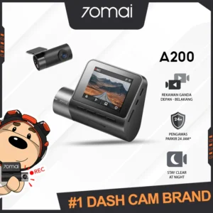 70mai Dash Cam A200 Set Dual-Channel 1080P HDR Fov 130 70mai Night Owl Vision Dashcam Mobil