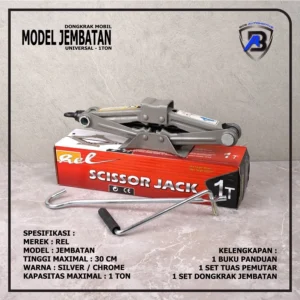 Dongkrak Mobil Model Jembatan REL Scissor Jack 1 Ton Universal