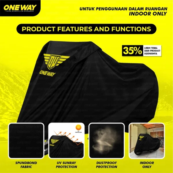OneWay Cover Motor Murah Nmax, PCX, Freego, Lexi, Aerox, Vario 160, ADV / Sarung Tutup Motor Murah Beat, Mio, Gear, Revo, Supra - Image 6