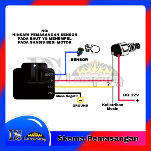 Pengaman Motor Sensor Sentuh, Kunci Rahasia Motor, Anti Maling - Image 3