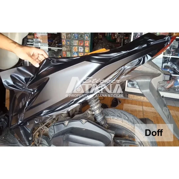 Skotlet Hitam Glossy Doff Transparan Stiker Black Decal Anti Gores Gilap Metalik Dop Tembus Hybrid Smoke Variasi Aksesoris Dekorasi - Image 6