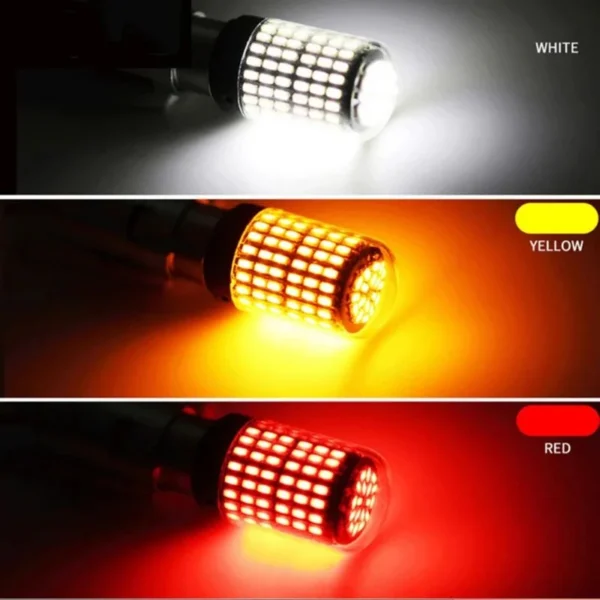 Stop Led Lampu Rem Mobil Motor Bayonet 1157 2 kaki 144 Smd Super Bright 12-24 Volt KACA - Image 4