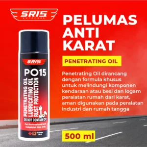 SR15 Penetrating Oil 500ml Cairan Pelumas Mur Baut Anti Karat Perontok Karat