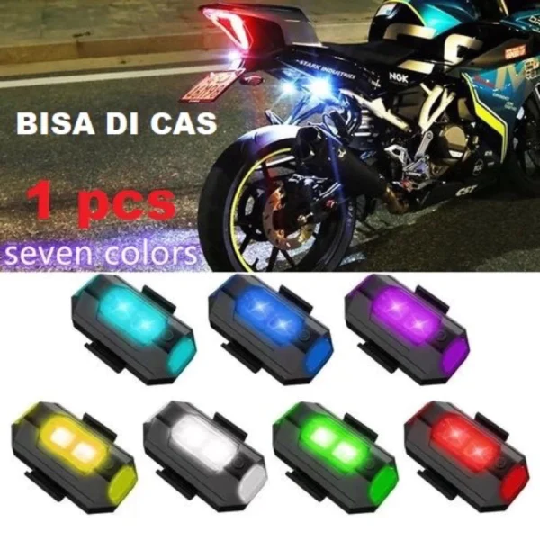 LAMPU LED KEDIP PESAWAT RGB LED AIRCRAFT PLANE 7 WARNA USB MOBIL MOTOR BANYAK MODE VARIO MIO BEAT SCOOPY NMAX PCX