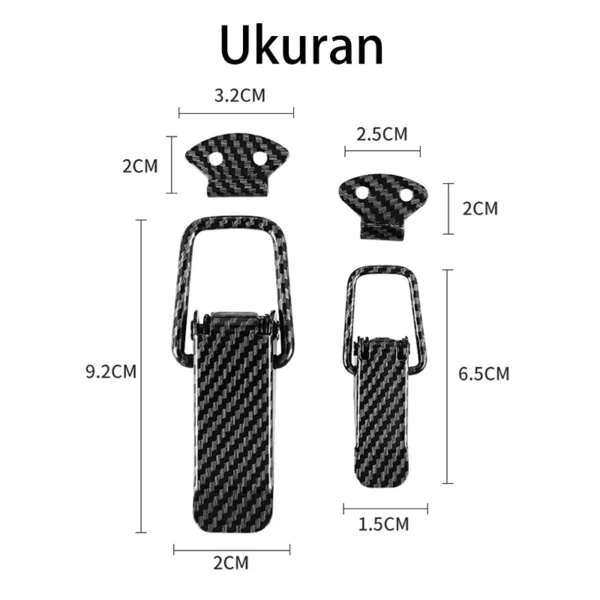 Klip Bumper Mobil Serat Karbon 2pcs Universal Auto Depan Belakang Bibir Bumper Perlindungan Keamanan Aksesoris Eksterior Mobil - Image 8