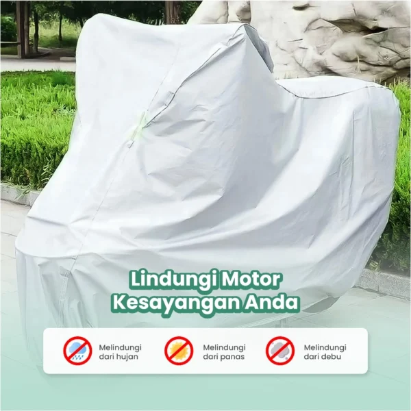 INFINILAPAN Cover Motor Murah | Penutup Pelindung Body Cover Motor Anti Air | Sarung Tutup Motor Murah Beat, Mio, Gear, Revo, Nmax, - Image 4