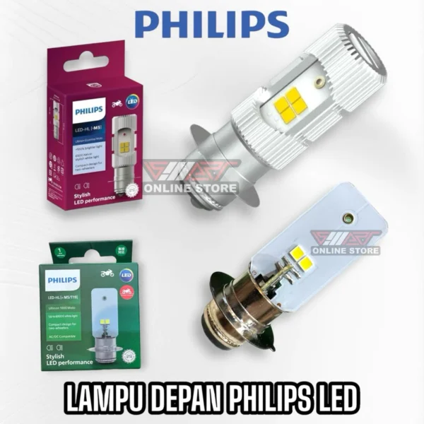 LAMPU LED PHILIPS BEBEK 2 SISI 6/6 W LAMPU LED ( M5 ) DC 6500K KAKI 1 11163UEMX1 BOLA LAMPU MOTOR PHILIPS