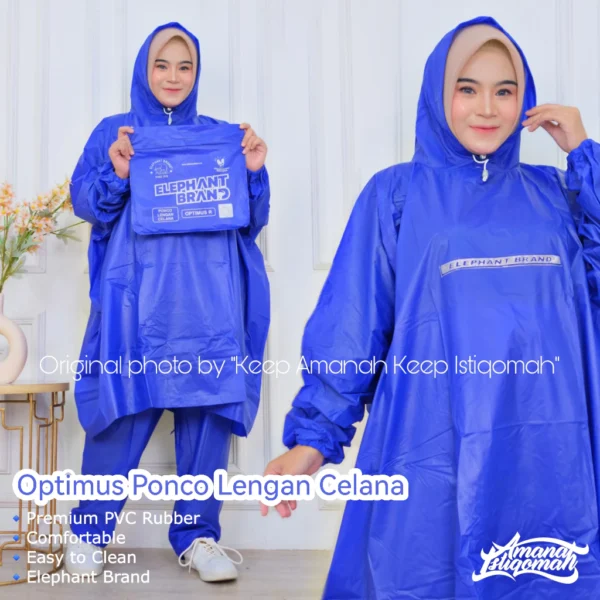 Modern Ponco Lengan Celana Jumbo Mantol Jas Hujan Jumbo PVC - Image 6