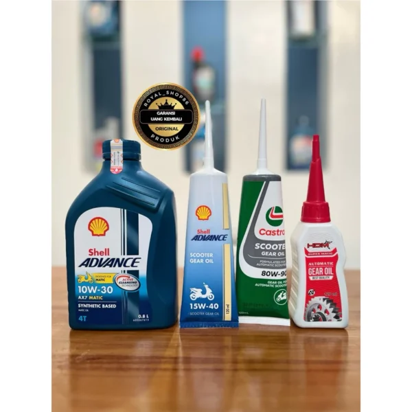 PAKET OLI SHELL AX7 MATIC SAE 10W-30 800 ML / SAE 10W-40 800 ML & OLI GARDAN 120 ML SERIES ORIGINAL - Image 4