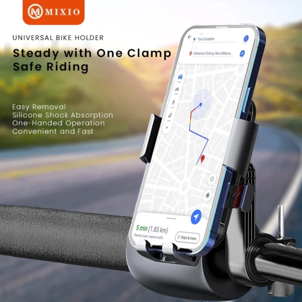 MIXIO ZM-05 Bike Handphone Phone Holder HP Stang Sepeda Motor Spion - Image 9