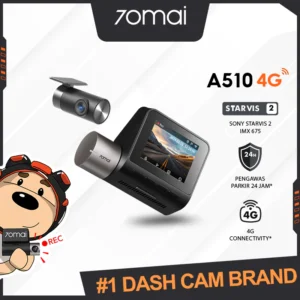 70mai Dash Cam A510 Set Sony Starvis 2 4G Live Control GPS HDR Front 1944P Rear 1080P Dashcam Mobil