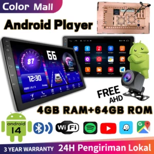 ✨with cooling system✨4G+64G IPS Screen Head Unit android 7/9/10 Inch Car Android 13 Navigasi Untuk TOYOTA Daihatsu Mitsubishi