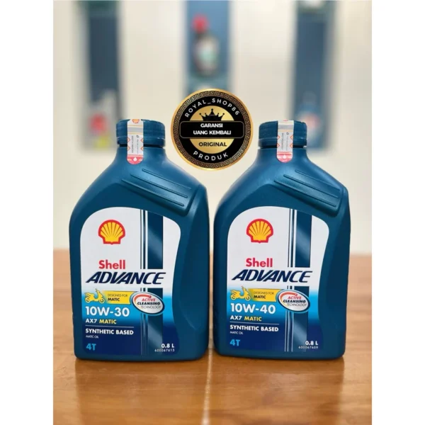 PAKET OLI SHELL AX7 MATIC SAE 10W-30 800 ML / SAE 10W-40 800 ML & OLI GARDAN 120 ML SERIES ORIGINAL - Image 3