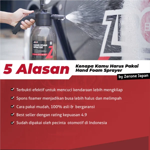 Zerone Japan Paket Lengkap Shampoo Semprotan Cuci Mobil Motor - Image 7