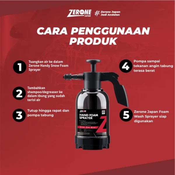 Zerone Japan Paket Lengkap Shampoo Semprotan Cuci Mobil Motor - Image 3