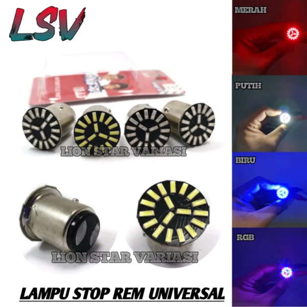Lampu Stop Rem Belakang 30 Mata LED Gepeng 2 Mode Running Kedip Universal Motor - Image 3