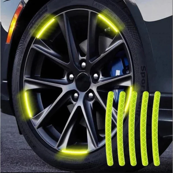 MMM Stiker Strip Reflektif 20 Pcs Untuk Velg Mobil Motor Sepeda Sticker Glow In The Dark 20Pcs Untuk kendaraan Stiker Strip Reflektif - Image 7