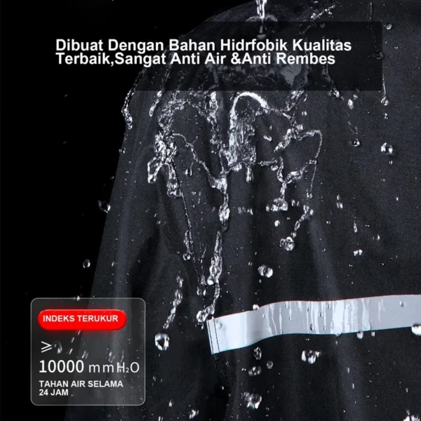ZACRO Jas Hujan Pria dan Wanita Tebal Anti Angin Oxford Cloth /mantel hujan - Image 3