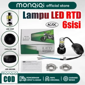 Monqiqi Lampu Depan Mobil Lampu Led Motor 6 Sisi M02E Bergaransi Original Rayton 35 Watt Lampu Utama