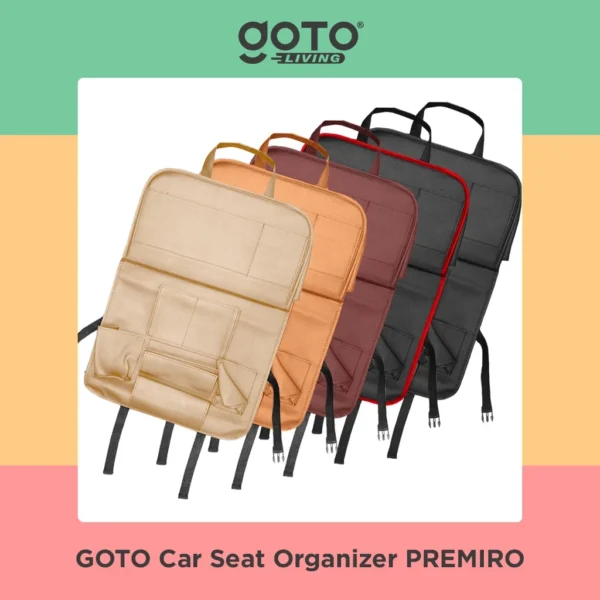 Goto Premiro Car Seat Organizer Leather Tas Jok Kursi Mobil Meja Kulit - Image 9