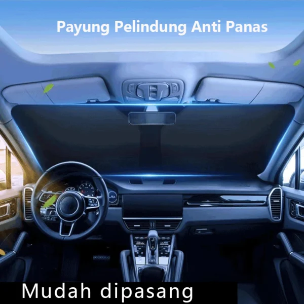 ZACRO Payung Pelindung Anti Panas Mobil Kaca - Image 8