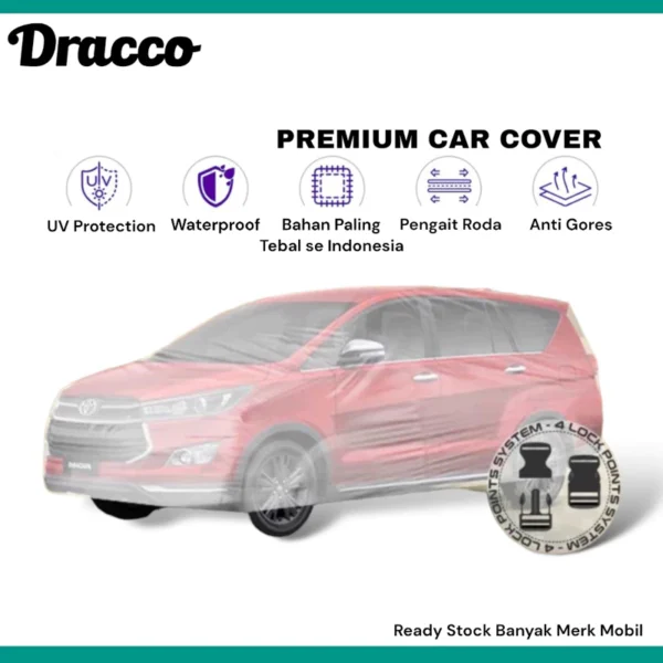 Cover Mobil Transparan Sarung Mobil Bening Plastik Transparan Tebal DRACCO Bonus Tas Penyimpanan - Image 2