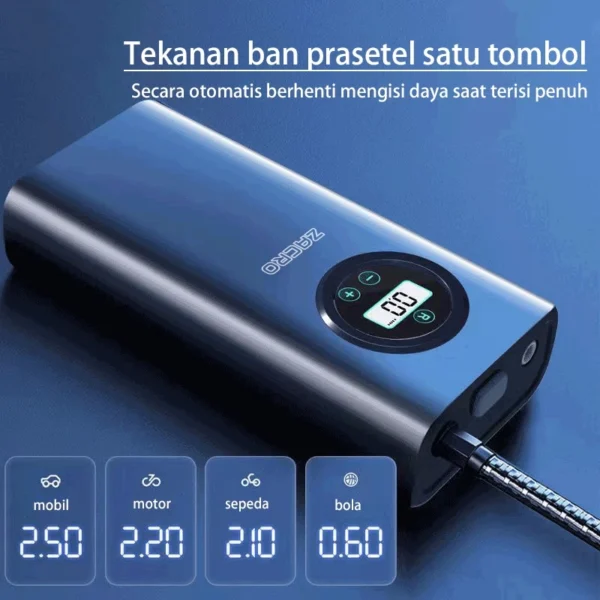 ZACRO Pompa Ban motor dan mobil electric portable - Image 6