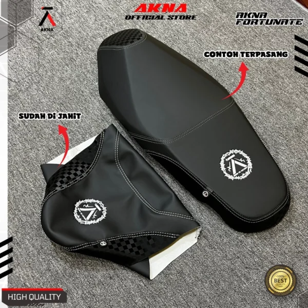 Akna Kulit Jok Motor Fortunate Jaitan Tengah X Carbon Catur 3D - Image 3