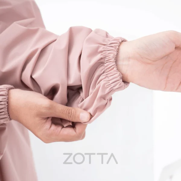 ZOTTA Jas Hujan Wanita Pink Pastel Lucu Aesthetic Stelan Celana - Image 3