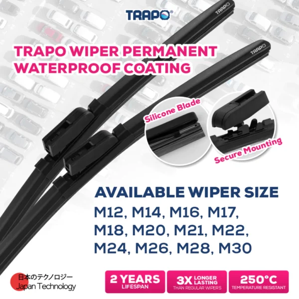 Trapo Wiper Permanent Waterproof Coating - 2 pcs - Image 10