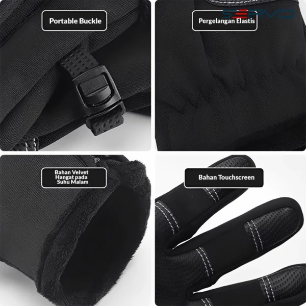 Servo Road - Sarung Tangan Motor 01 Orvar Touchscreen Water Resistant Glove - Image 3