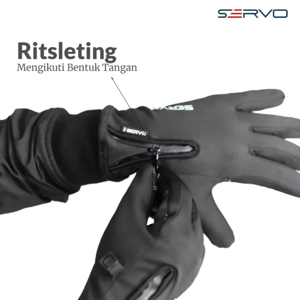 Servo Road - Sarung Tangan Motor 01 Orvar Touchscreen Water Resistant Glove - Image 4