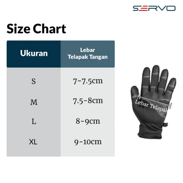 Servo Road - Sarung Tangan Motor 01 Orvar Touchscreen Water Resistant Glove - Image 9