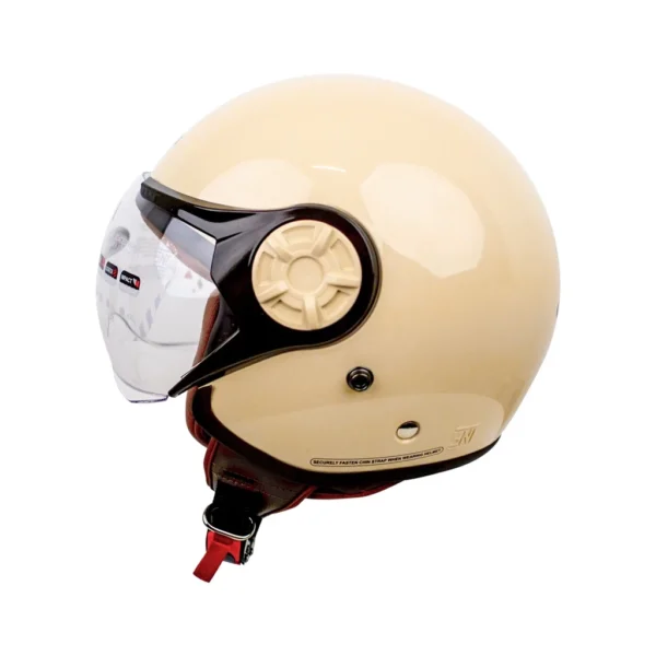 Cargloss YRH Hijab Retro Helm Half Face - Avorio Naiade - Image 3